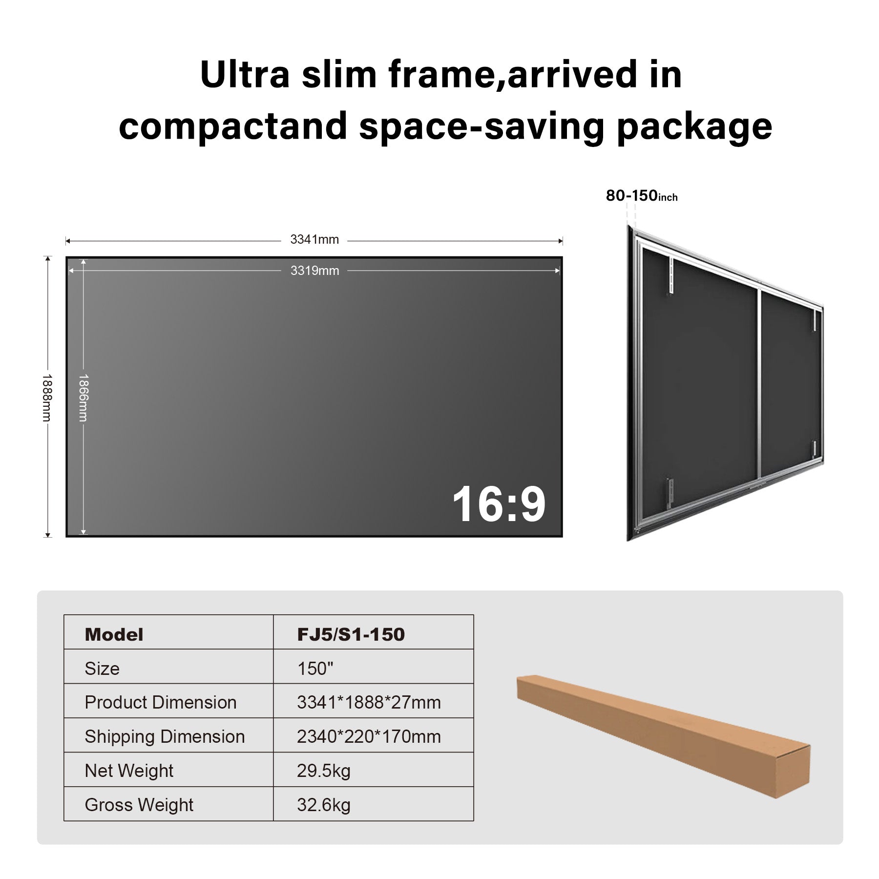 Winways UST Throw ALR Fixed Frame Lenticular Screen - Formovies