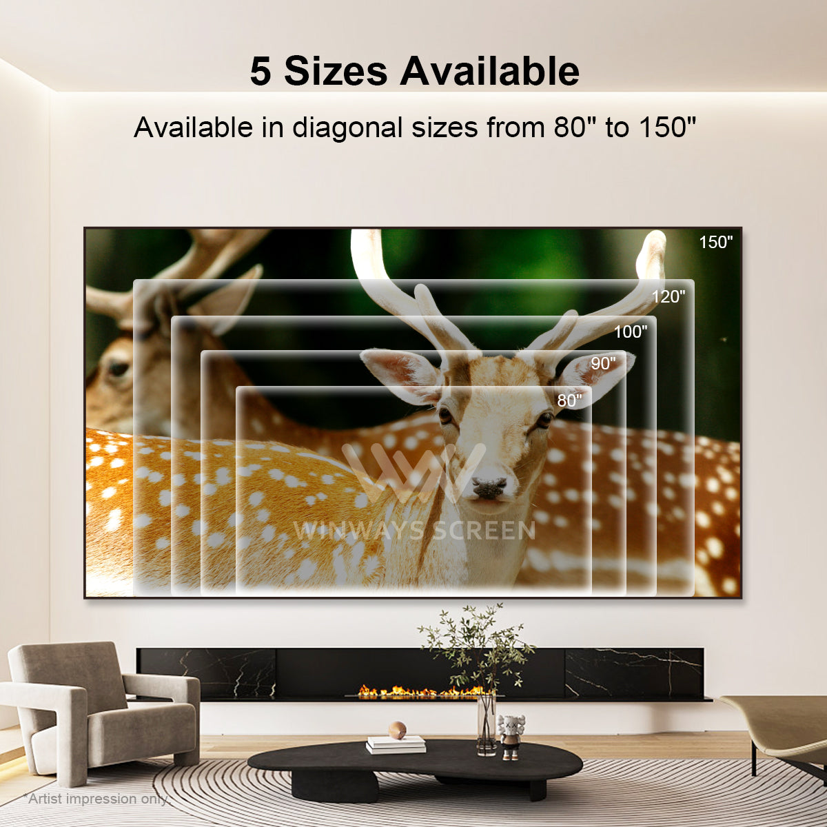 Winways UST Throw ALR Fixed Frame Lenticular Screen - Formovies