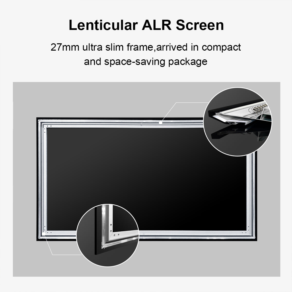 Winways UST Throw ALR Fixed Frame Lenticular Screen - Formovies