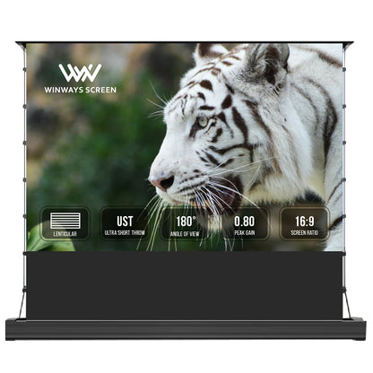 Winways UST Throw ALR 120'' Electric Lenticular Floor Rising Screen