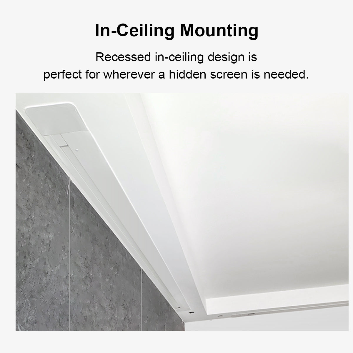 Winways UST Throw ALR 120'' Electric Lenticular Ceiling Tab-Tension Screen - Formovies