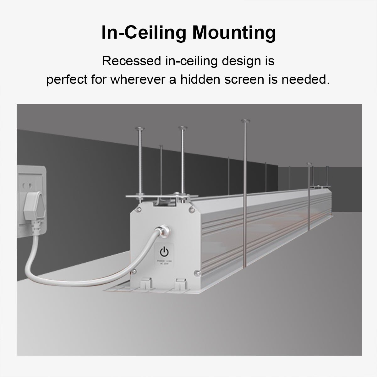 Winways UST Throw ALR 120'' Electric Lenticular Ceiling Tab-Tension Screen - Formovies